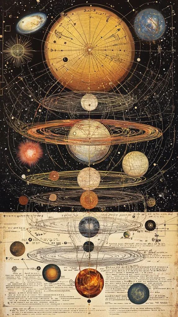 Celestial zodiac chart over misty golden mountains — Prisca Astrologia
